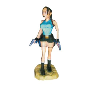 kleine Lara Croft mit 2 Pistolen verkleinert
