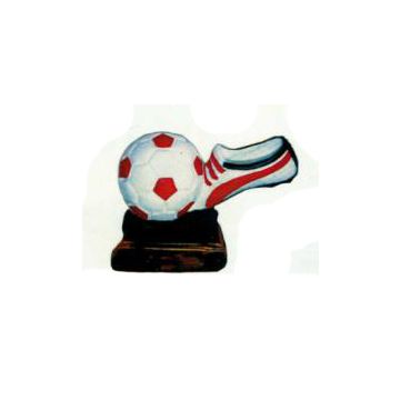 Fußballschuh mit Fußball als Pokal verkleinert