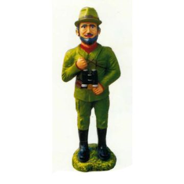 grüner Förster mit Fernglas verkleinert