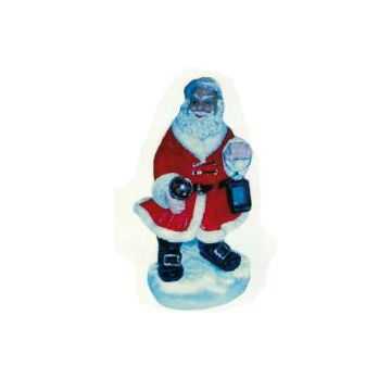 stehender Weihnachtsmann mit Laterne klein verkleinert