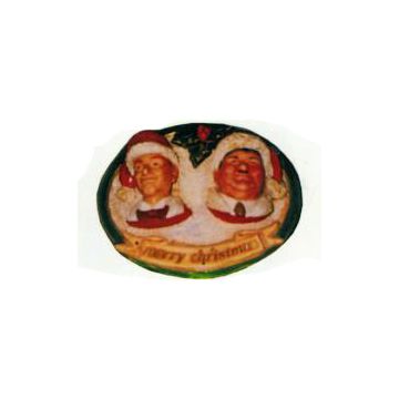 Dick und Doof verkleidet als Weihnachtsmänner verkleinert