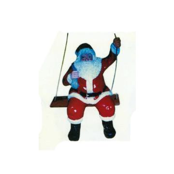 Weihnachtsmann auf Schaukel klein verkleinert