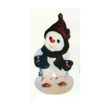 kleiner Schneemann mit Schal und Mütze verkleinert
