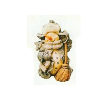eingepackter Schneemann mit Besen verkleinert