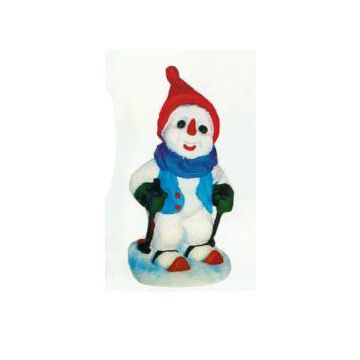 kleiner Schneemann auf Ski verkleinert
