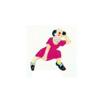 kleiner Clown im Nachthemd verkleinert