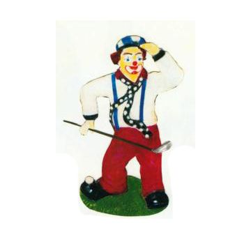 Golfer als Clown klein verkleinert