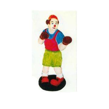Boxer als Clown verkleinert
