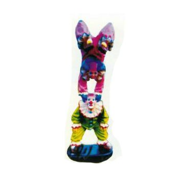 Clown macht Handstand auf anderem Clown klein verkleinert