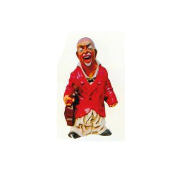 kleiner singender Clown mit Geige verkleinert