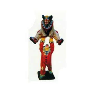 Clown hebt anderen Clown in die Luft verkleinert