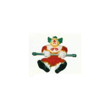 Clown hängend an Schaukel klein verkleinert