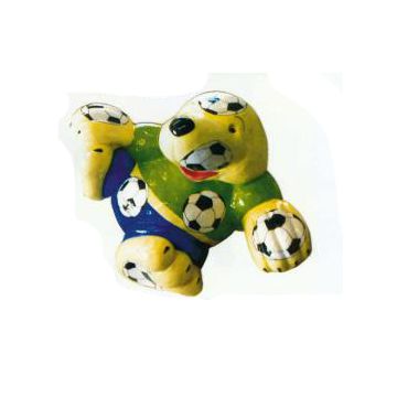 lustiges Fußballmaskottchen verkleinert