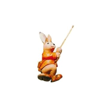 hängender Osterhase am Seil lebensgroß