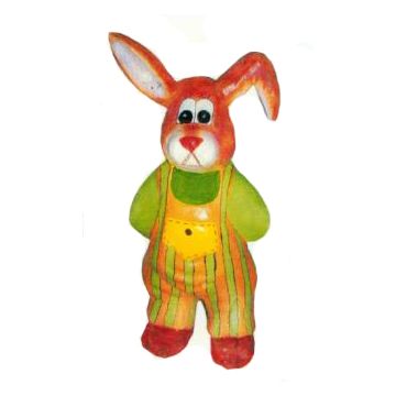 hübscher Osterhase in Latzhose vergrößert