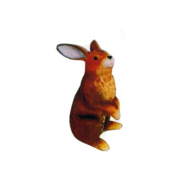 brauner stehender Hase Ostern lebensgroß