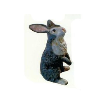 grauer stehender Hase Ostern lebensgroß