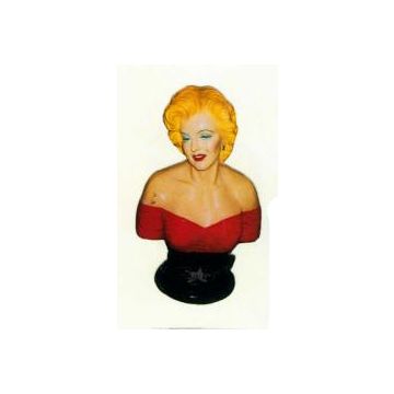 hübsche Marilyn Monroe im roten Kleid als Büste lebensgroß