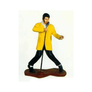 singender Elvis am Mikrofon klein verkleinert