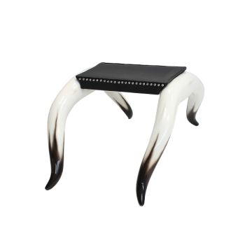 Stierhorn Fußhocker lebensgroß