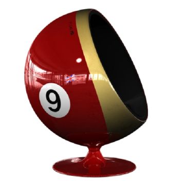Kugelsessel Rot mit Gold 9 keine Angabe
