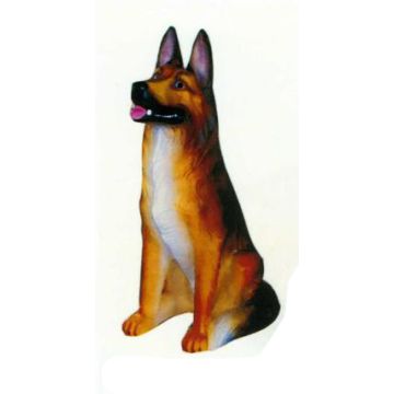 Schäferhund sitzend lebensgroß