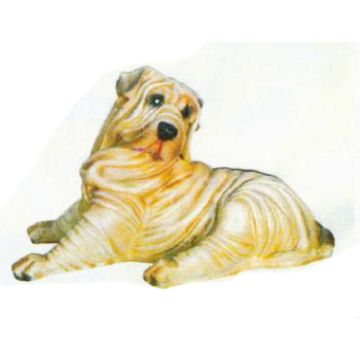 Shar Pei beige liegend lebensgroß