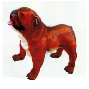 Mops mit Zunge lebensgroß