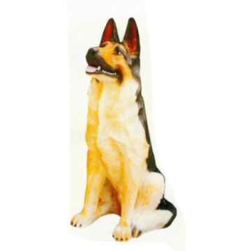 Deutscher Schäferhund sitzend lebensgroß