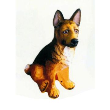 Schäferhund sitzend lebensgroß