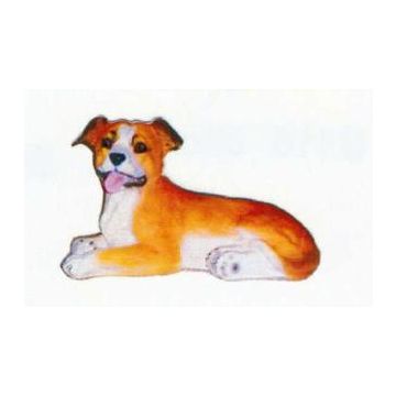 American Stafford Terrier Welpen liegend lebensgroß