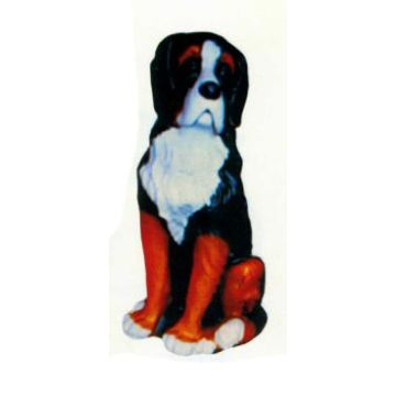 Berner Sennenhund sitzend lebensgroß