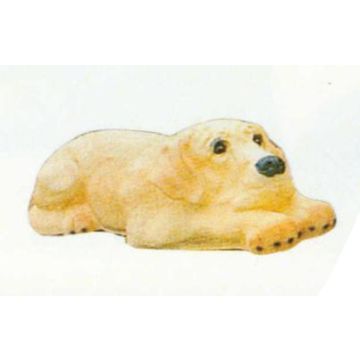 Labrador liegend beige lebensgroß