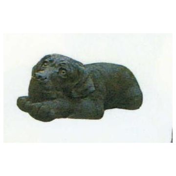 Labrador liegend schwarz lebensgroß