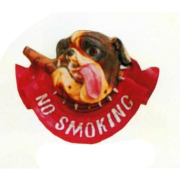 Bulldog No-Smoking Schild lebensgroß