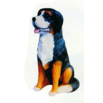 Berner Sennenhund sitzend lebensgroß