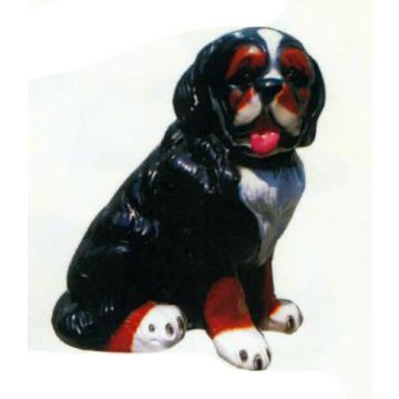 Berner Sennenhund Welpen sitzend lebensgroß