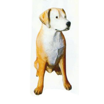 Labrador sitzend lebensgroß