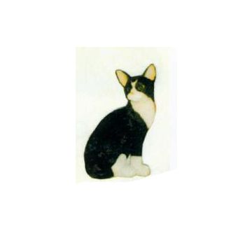 sitzende Katze lebensgroß