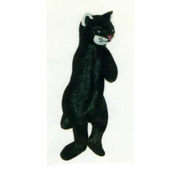 Katze hängend am Zaun groß Kopf rechts lebensgroß