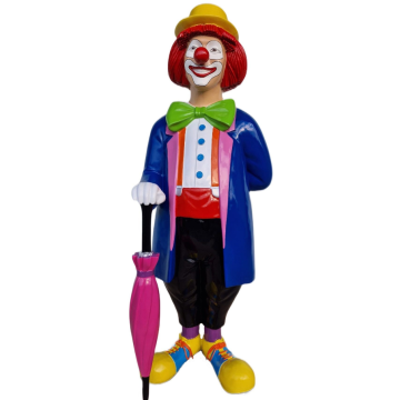 Clown mit Schirm verkleinert