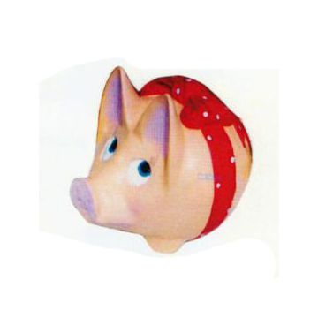 Schwein mit Schleife verkleinert