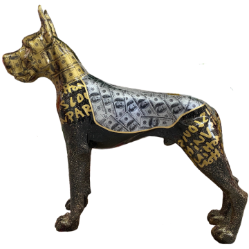 Hund Bullterrier Kampfhund lebensgroß