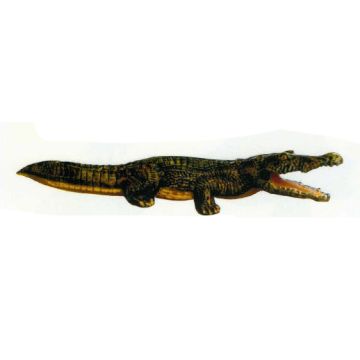 Krokodil mit offenem Maul lebensgroß