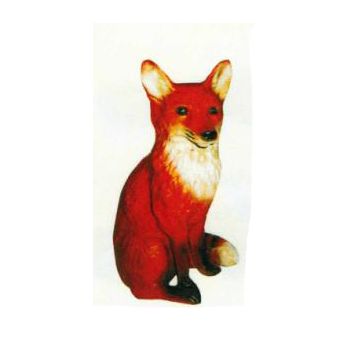 sitzender Fuchs groß lebensgroß
