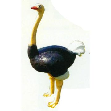 großer Strauß lebensgroß