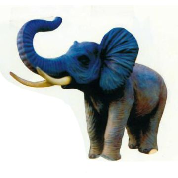 Großer Elefant Rüssel oben lebensgroß