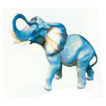 kleiner Elefant mit Rüssel oben verkleinert