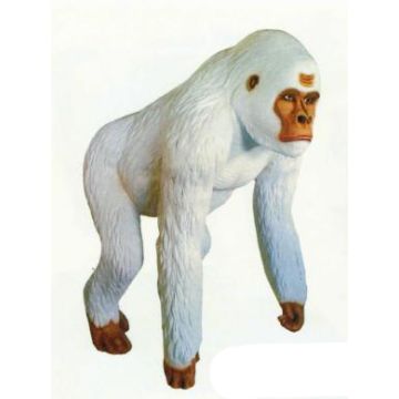 lebensgroßer weißer Gorilla lebensgroß