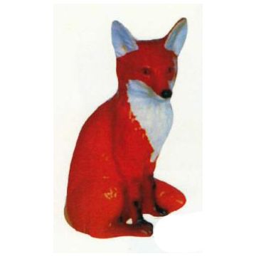 Fuchs sitzend lebensgroß